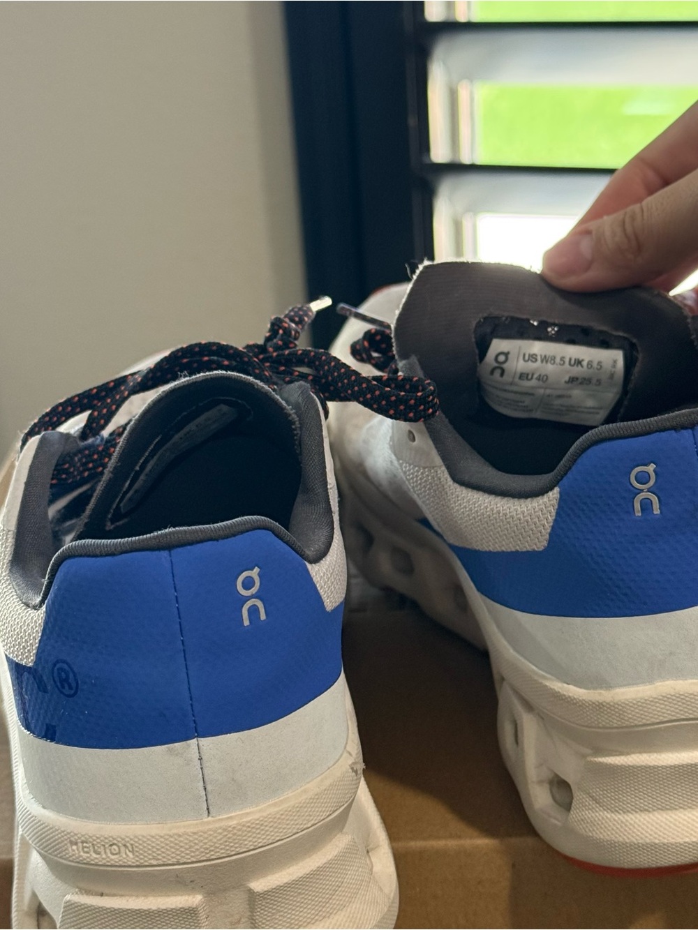 On Running White and Blue Cloudtec Sneakers - Picture 6 of 8